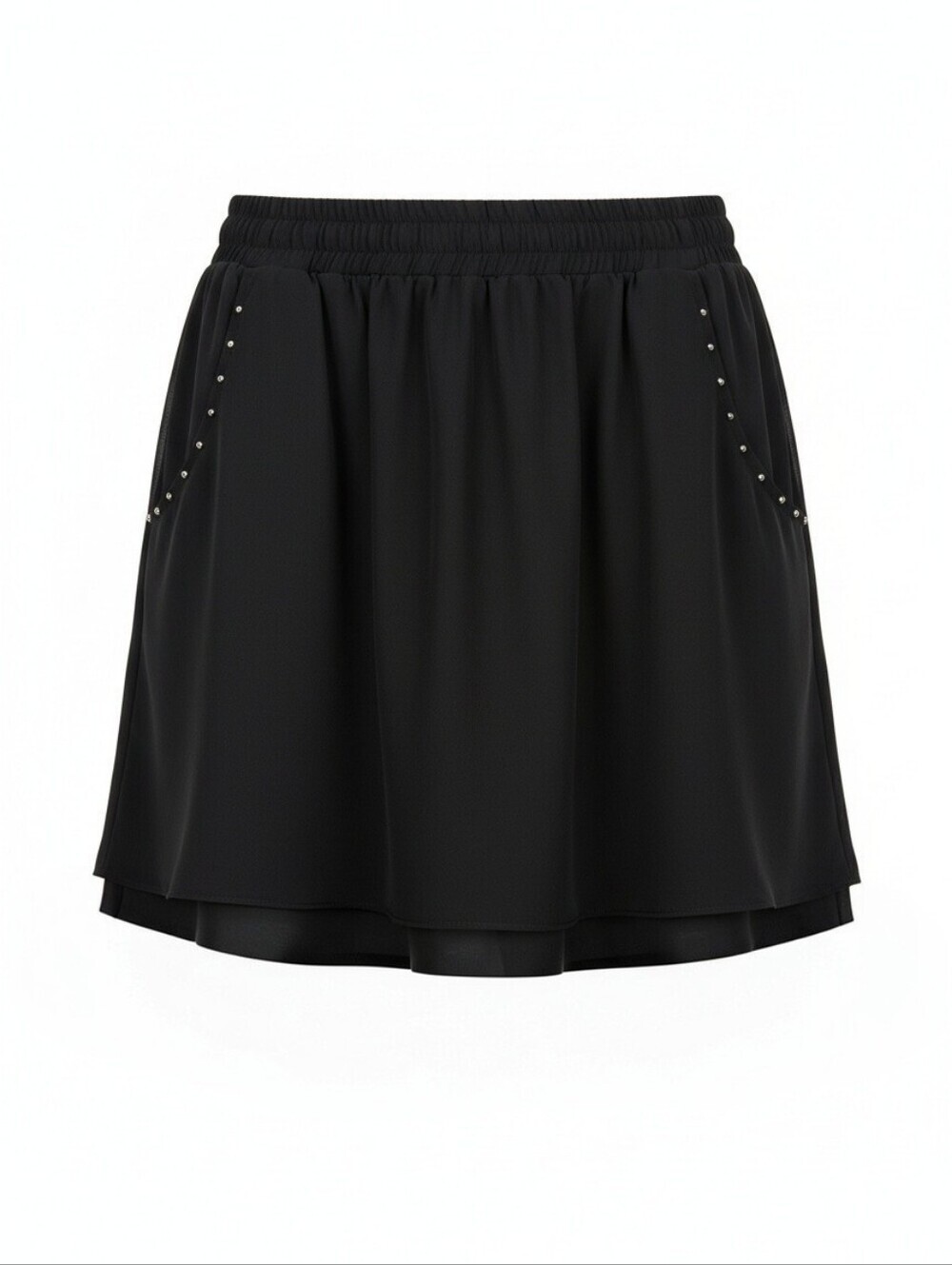 Mossimo Black Skirt w/ Silver Studded Pockets Whimsigoth Punk Grunge, Size M